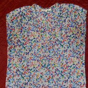 Daniel Rainn multi-colored squares shirt size medium